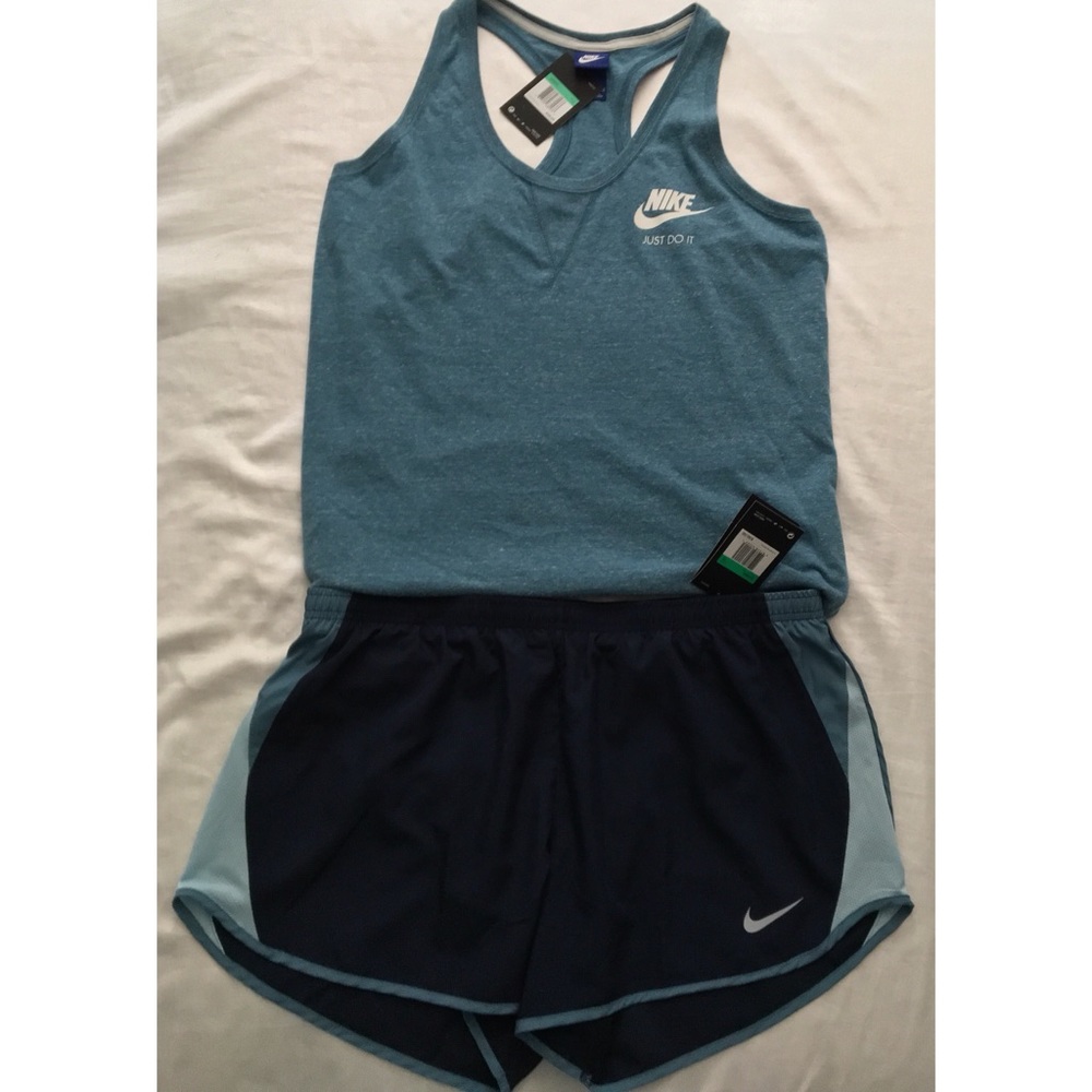 New Teal/Blue Nike Running Workout Set